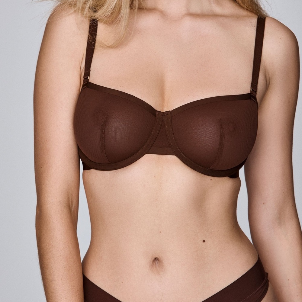 NEW Cuup Balconette bra 32D in espresso